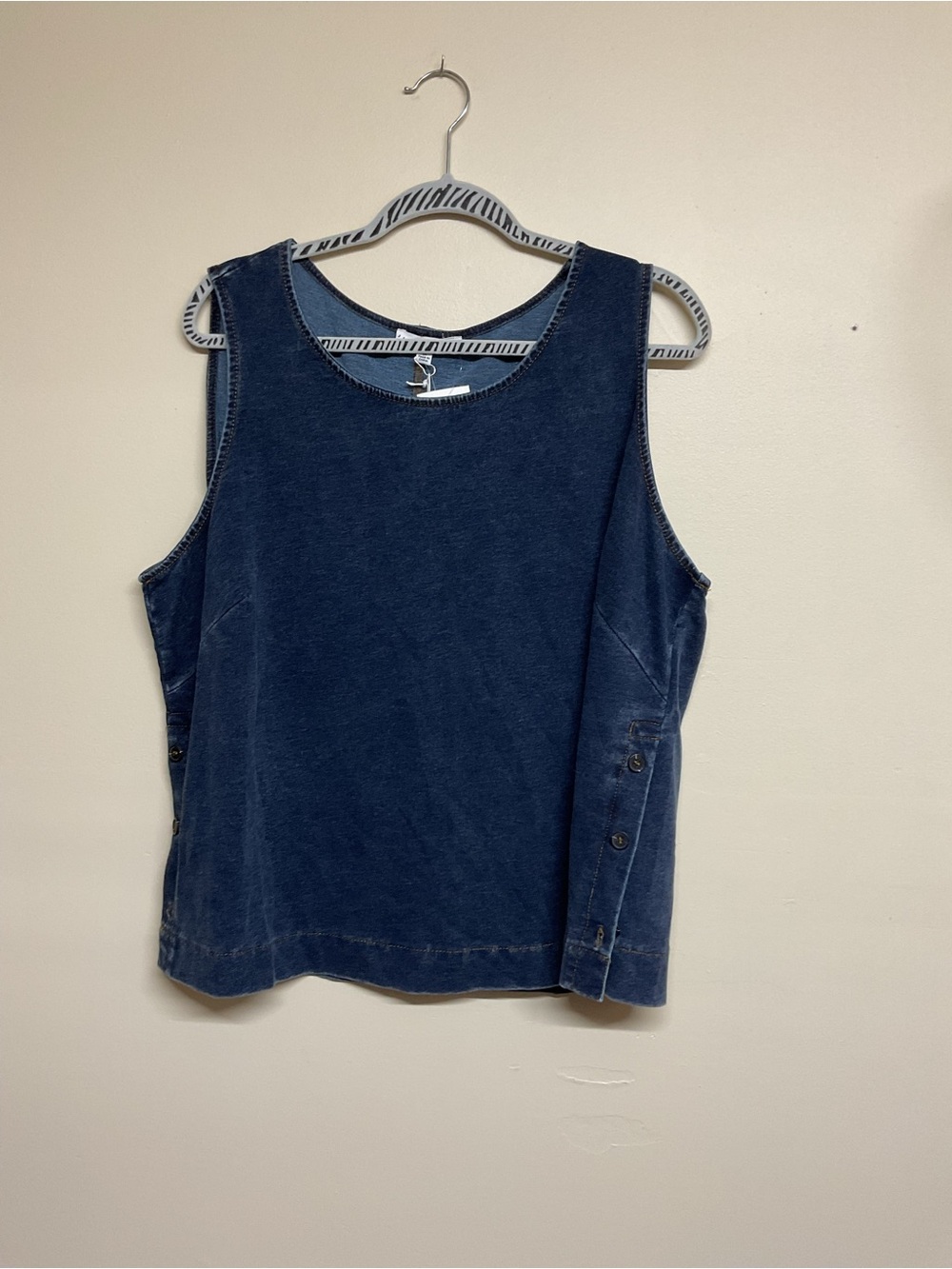 Jane and Delancey Navy Sleeveless Denim Tank